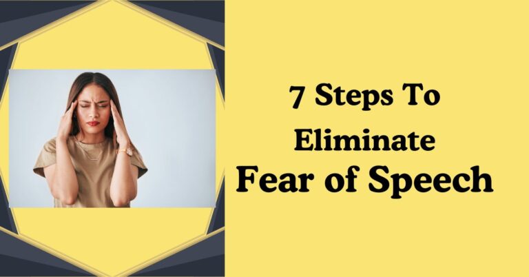 Fear of speech how to overcome