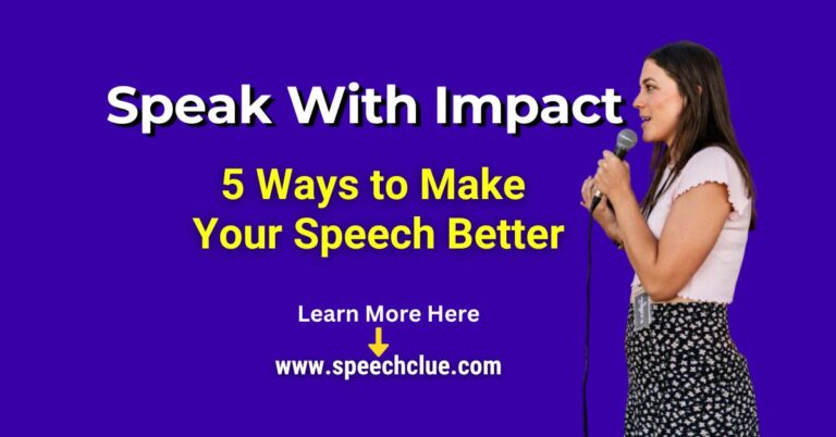 How to speak with impact